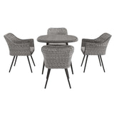 Endeavor 3 Piece Outdoor Patio Wicker Rattan Dining Set - Conversation Chair Set - BUILDMYPLACE