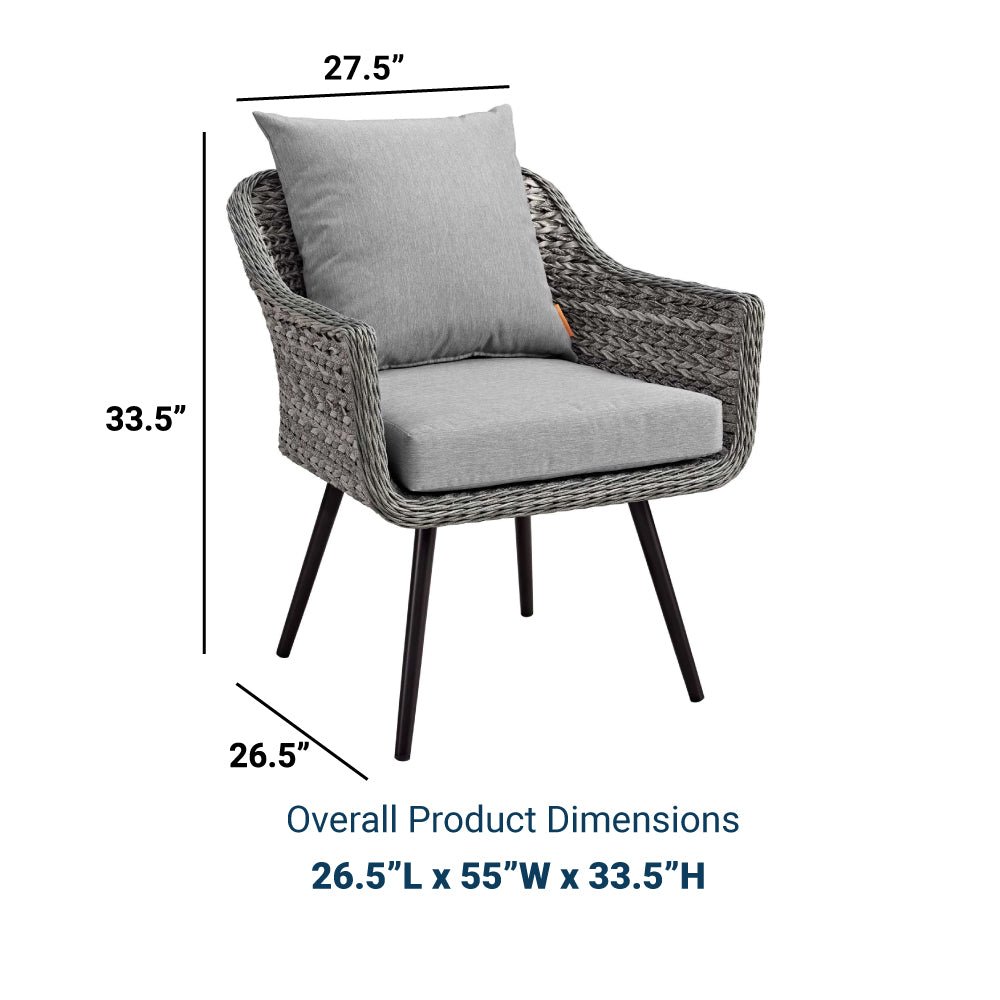 Endeavor Armchair Outdoor Patio Wicker Rattan Set Of 2 - BUILDMYPLACE