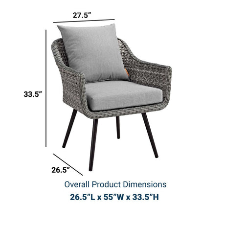 Endeavor Armchair Outdoor Patio Wicker Rattan Set Of 2 - BUILDMYPLACE