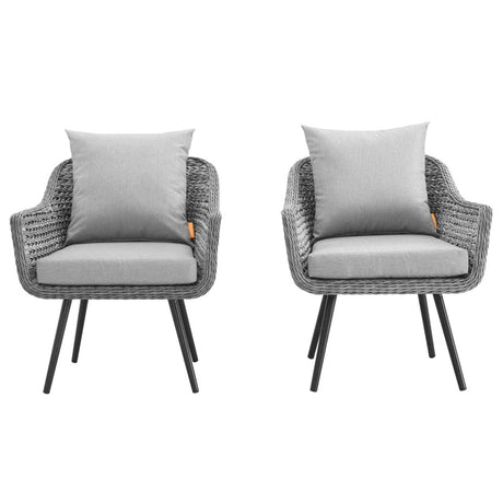 Endeavor Armchair Outdoor Patio Wicker Rattan Set Of 2 - BUILDMYPLACE