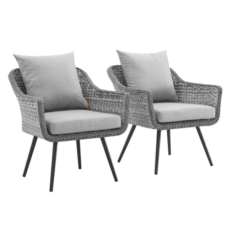 Endeavor Armchair Outdoor Patio Wicker Rattan Set Of 2 - BUILDMYPLACE