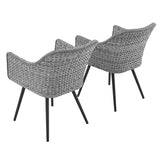 Endeavor Dining Armchair Outdoor Patio Wicker Rattan Set Of 2 - BUILDMYPLACE