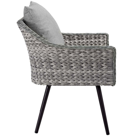 Endeavor Outdoor Patio Wicker Rattan Armchair - BUILDMYPLACE