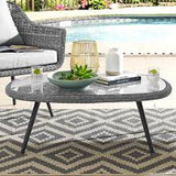 Endeavor Outdoor Patio Wicker Rattan Coffee Table - BUILDMYPLACE