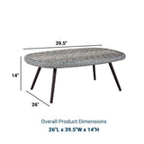 Endeavor Outdoor Patio Wicker Rattan Coffee Table - BUILDMYPLACE