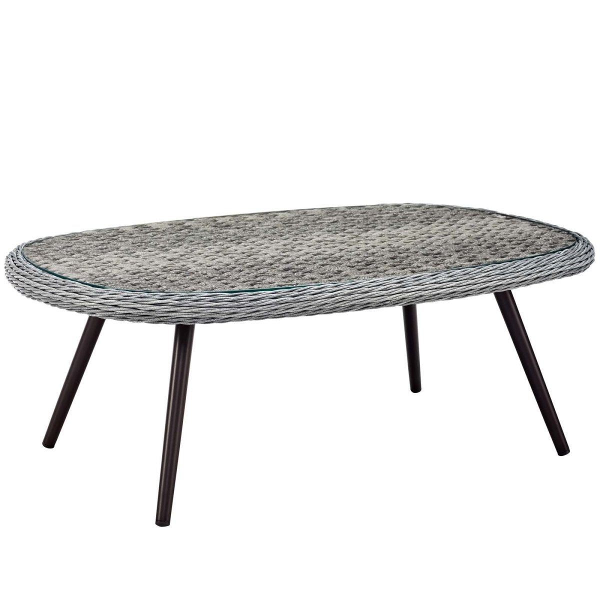 Endeavor Outdoor Patio Wicker Rattan Coffee Table - BUILDMYPLACE