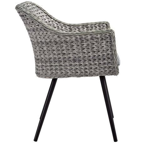 Endeavor Outdoor Patio Wicker Rattan Dining Armchair - BUILDMYPLACE