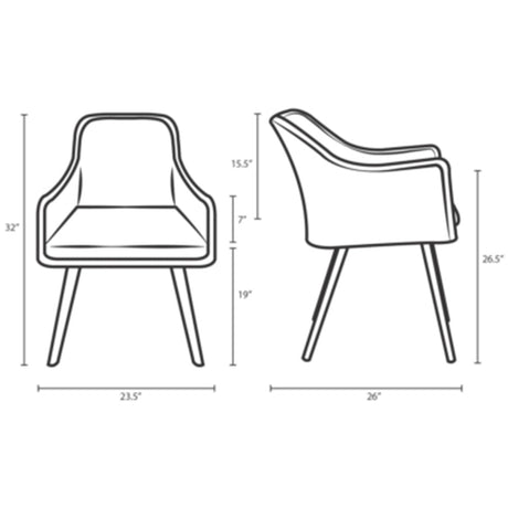 Endeavor Outdoor Patio Wicker Rattan Dining Armchair - BUILDMYPLACE