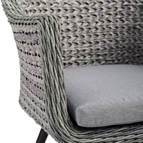 Endeavor Outdoor Patio Wicker Rattan Dining Armchair - BUILDMYPLACE