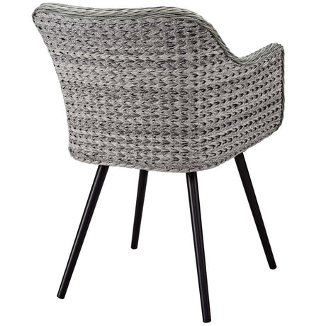 Endeavor Outdoor Patio Wicker Rattan Dining Armchair - BUILDMYPLACE