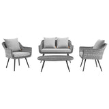Endeavor Outdoor Patio Wicker Rattan Sectional Sofa Set - BUILDMYPLACE