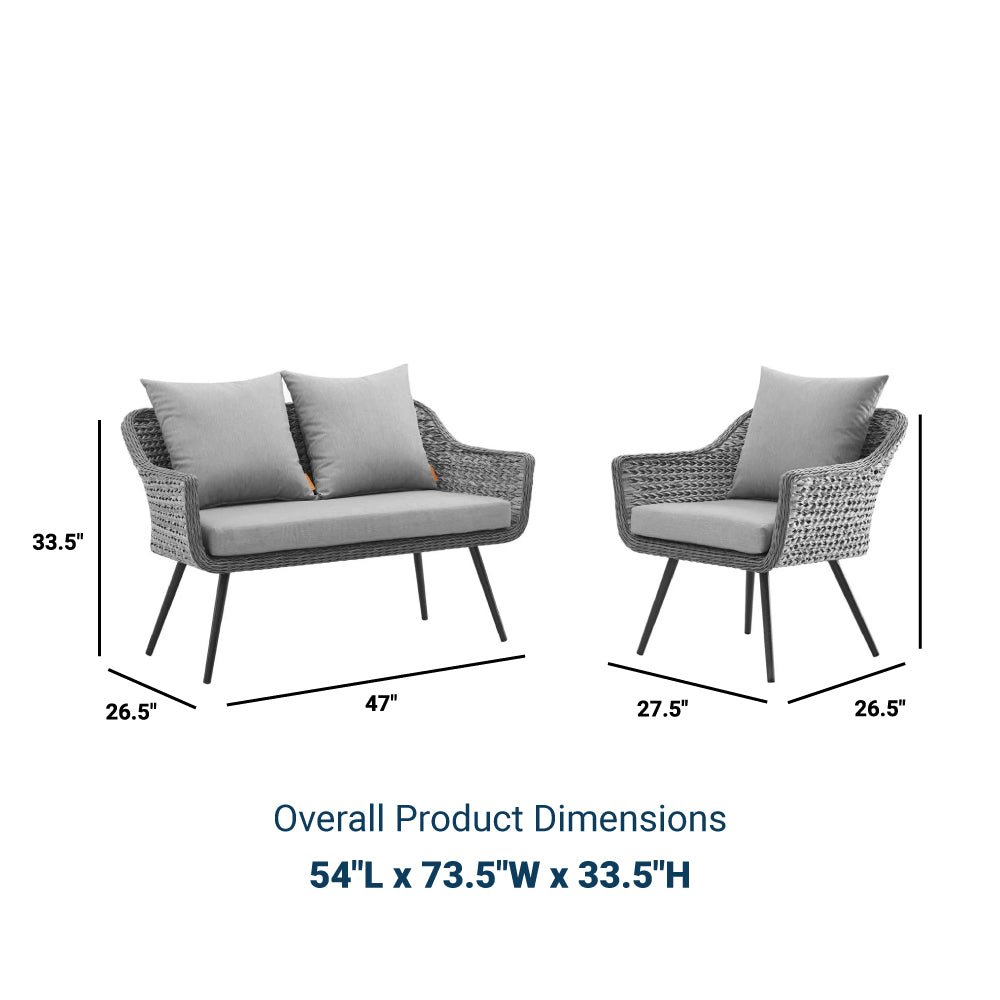 Endeavor Outdoor Patio Wicker Rattan Sectional Sofa Set - BUILDMYPLACE