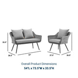 Endeavor Outdoor Patio Wicker Rattan Sectional Sofa Set - BUILDMYPLACE