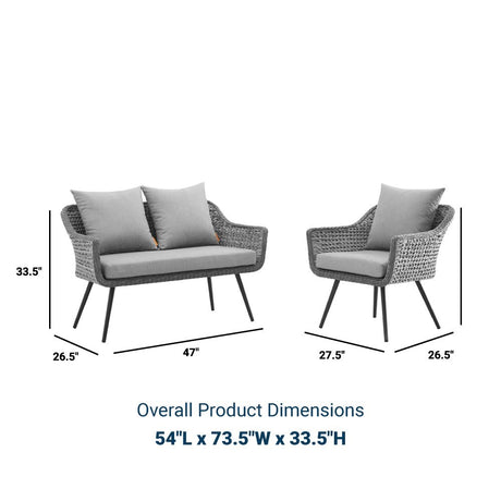 Endeavor Outdoor Patio Wicker Rattan Sectional Sofa Set - BUILDMYPLACE