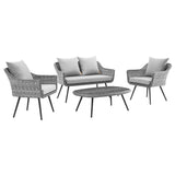 Endeavor Outdoor Patio Wicker Rattan Sectional Sofa Set - BUILDMYPLACE