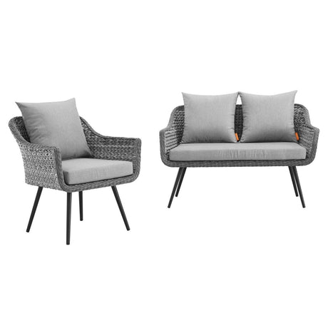 Endeavor Outdoor Patio Wicker Rattan Sectional Sofa Set - BUILDMYPLACE