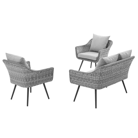 Endeavor Outdoor Patio Wicker Rattan Sectional Sofa Set - BUILDMYPLACE