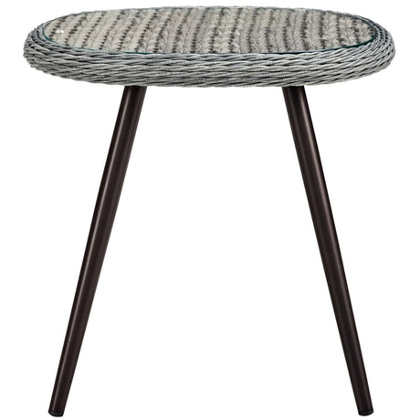 Endeavor Outdoor Patio Wicker Rattan Side Table - BUILDMYPLACE