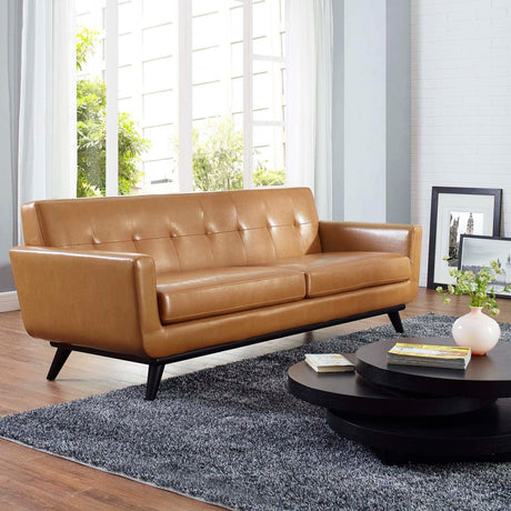 Engage Bonded Leather Sofa - BUILDMYPLACE