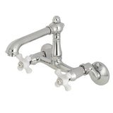 English Country 6 - Inch Adjustable Center Wall Mount Kitchen Faucet - BUILDMYPLACE