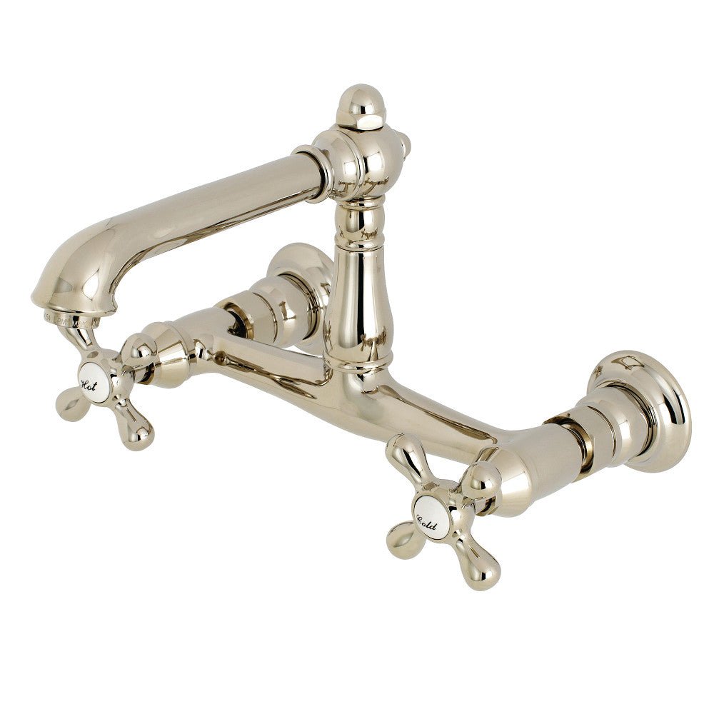 English Country 8" Center Wall Mount Bathroom Faucet - BUILDMYPLACE