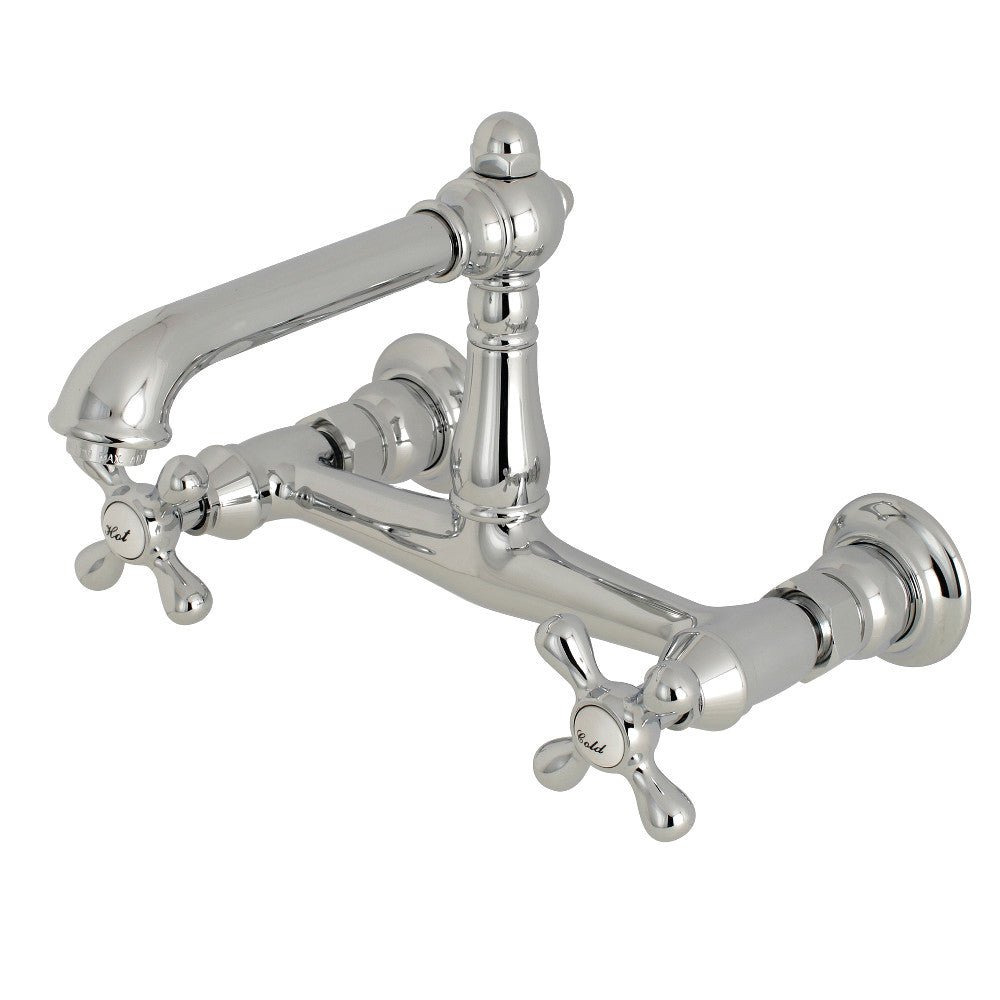 English Country 8" Center Wall Mount Bathroom Faucet - BUILDMYPLACE