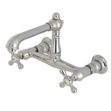 English Country 8" Center Wall Mount Bathroom Faucet - BUILDMYPLACE