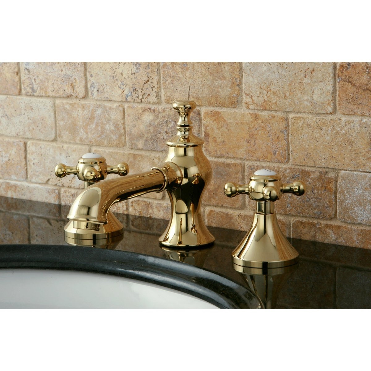 English Country 8" Deck Mount Widespread Bathroom Faucet - BUILDMYPLACE