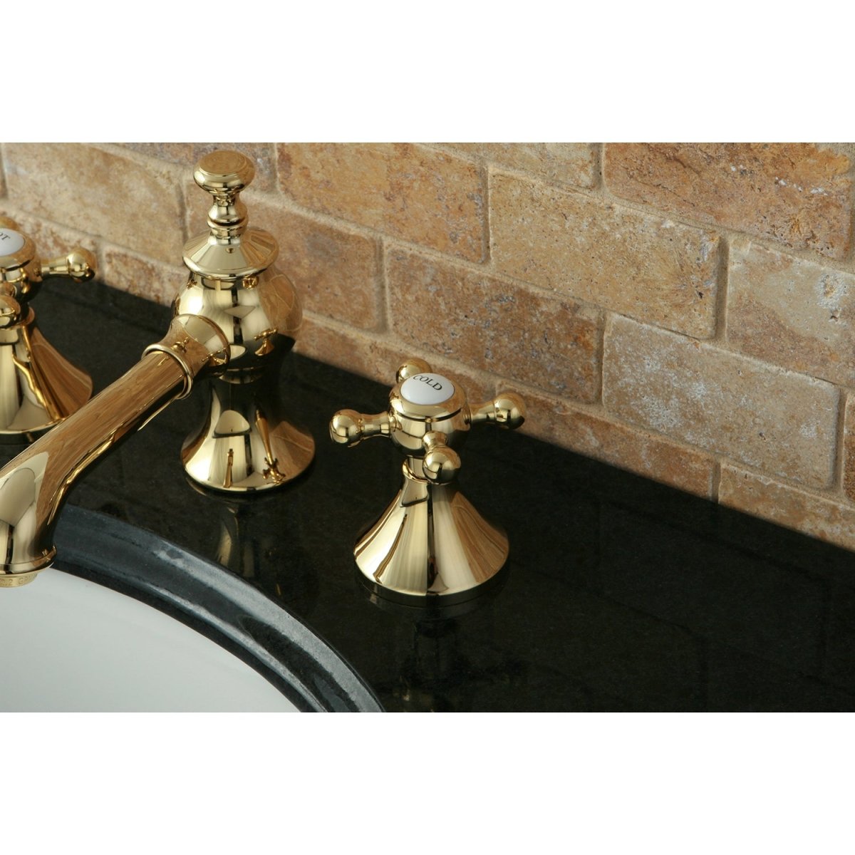 English Country 8" Deck Mount Widespread Bathroom Faucet - BUILDMYPLACE