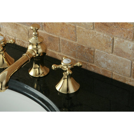 English Country 8" Deck Mount Widespread Bathroom Faucet - BUILDMYPLACE