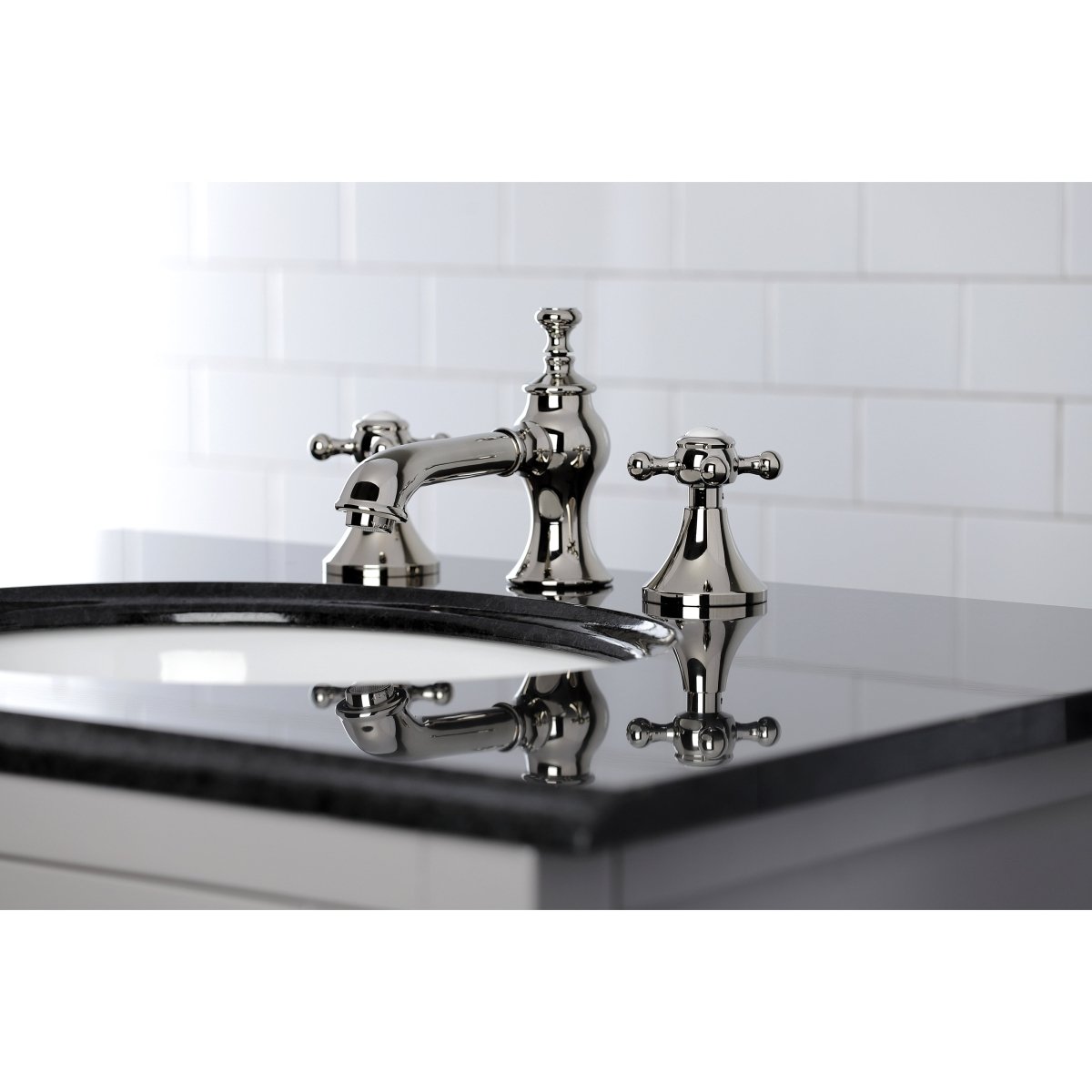 English Country 8" Deck Mount Widespread Bathroom Faucet - BUILDMYPLACE