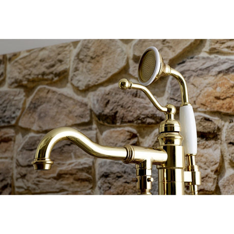 English Country Freestanding Tub Faucet With Hand Shower - BUILDMYPLACE