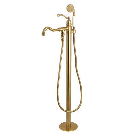 English Country Freestanding Tub Faucet With Hand Shower - BUILDMYPLACE