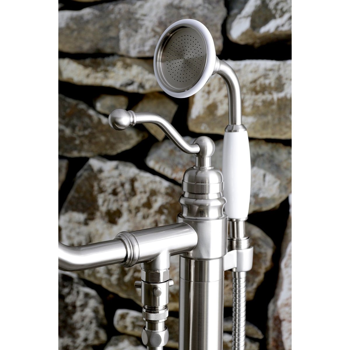 English Country Freestanding Tub Faucet With Hand Shower - BUILDMYPLACE