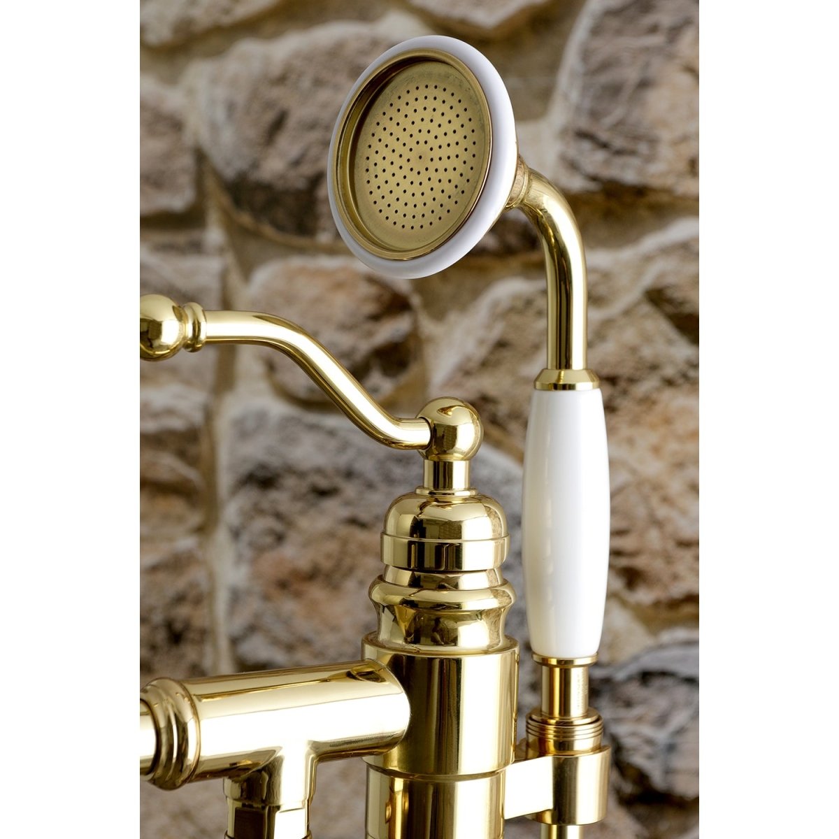 English Country Freestanding Tub Faucet With Hand Shower - BUILDMYPLACE