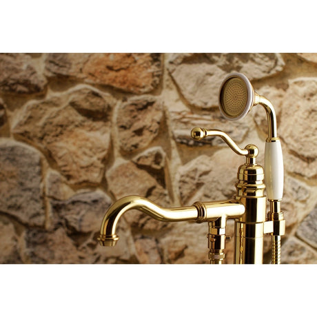 English Country Freestanding Tub Faucet With Hand Shower - BUILDMYPLACE