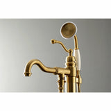 English Country Freestanding Tub Faucet With Hand Shower - BUILDMYPLACE