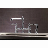 English Country Kitchen Faucet With Side Sprayer - BUILDMYPLACE