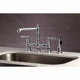 English Country Kitchen Faucet With Side Sprayer - BUILDMYPLACE