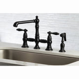 English Country Kitchen Faucet With Side Sprayer - BUILDMYPLACE