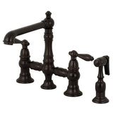 English Country Kitchen Faucet With Side Sprayer - BUILDMYPLACE