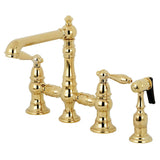 English Country Kitchen Faucet With Side Sprayer - BUILDMYPLACE