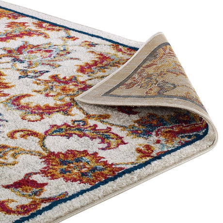 Entourage Azami Distressed Vintage Floral Lattice Area Rug - BUILDMYPLACE