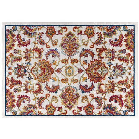 Entourage Azami Distressed Vintage Floral Lattice Area Rug - BUILDMYPLACE