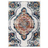 Entourage Malia Distressed Vintage Floral Persian Medallion Area Rug - BUILDMYPLACE