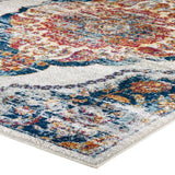 Entourage Malia Distressed Vintage Floral Persian Medallion Area Rug - BUILDMYPLACE