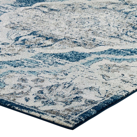Entourage Malia Distressed Vintage Floral Persian Medallion Area Rug - BUILDMYPLACE