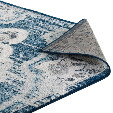 Entourage Malia Distressed Vintage Floral Persian Medallion Area Rug - BUILDMYPLACE