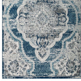 Entourage Malia Distressed Vintage Floral Persian Medallion Area Rug - BUILDMYPLACE