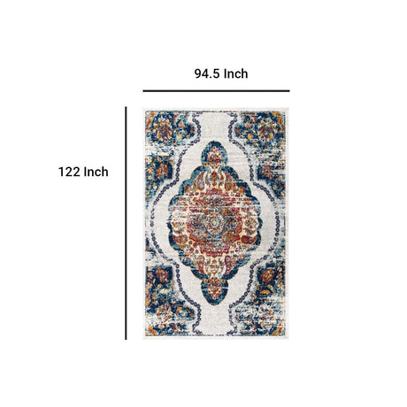 Entourage Malia Distressed Vintage Floral Persian Medallion Area Rug - BUILDMYPLACE